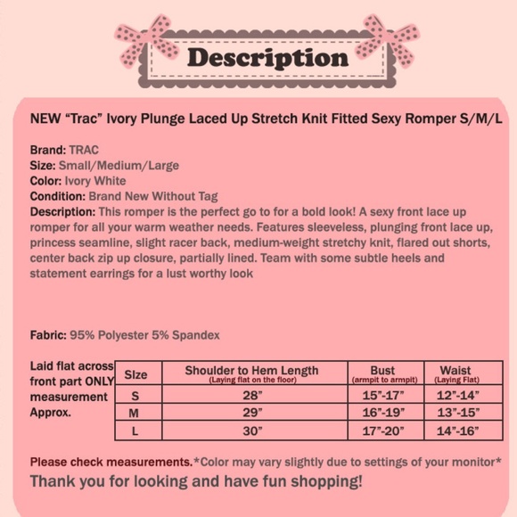 Ivory White Plunge Laced Up Stretchy Sexy Romper - Picture 8 of 8